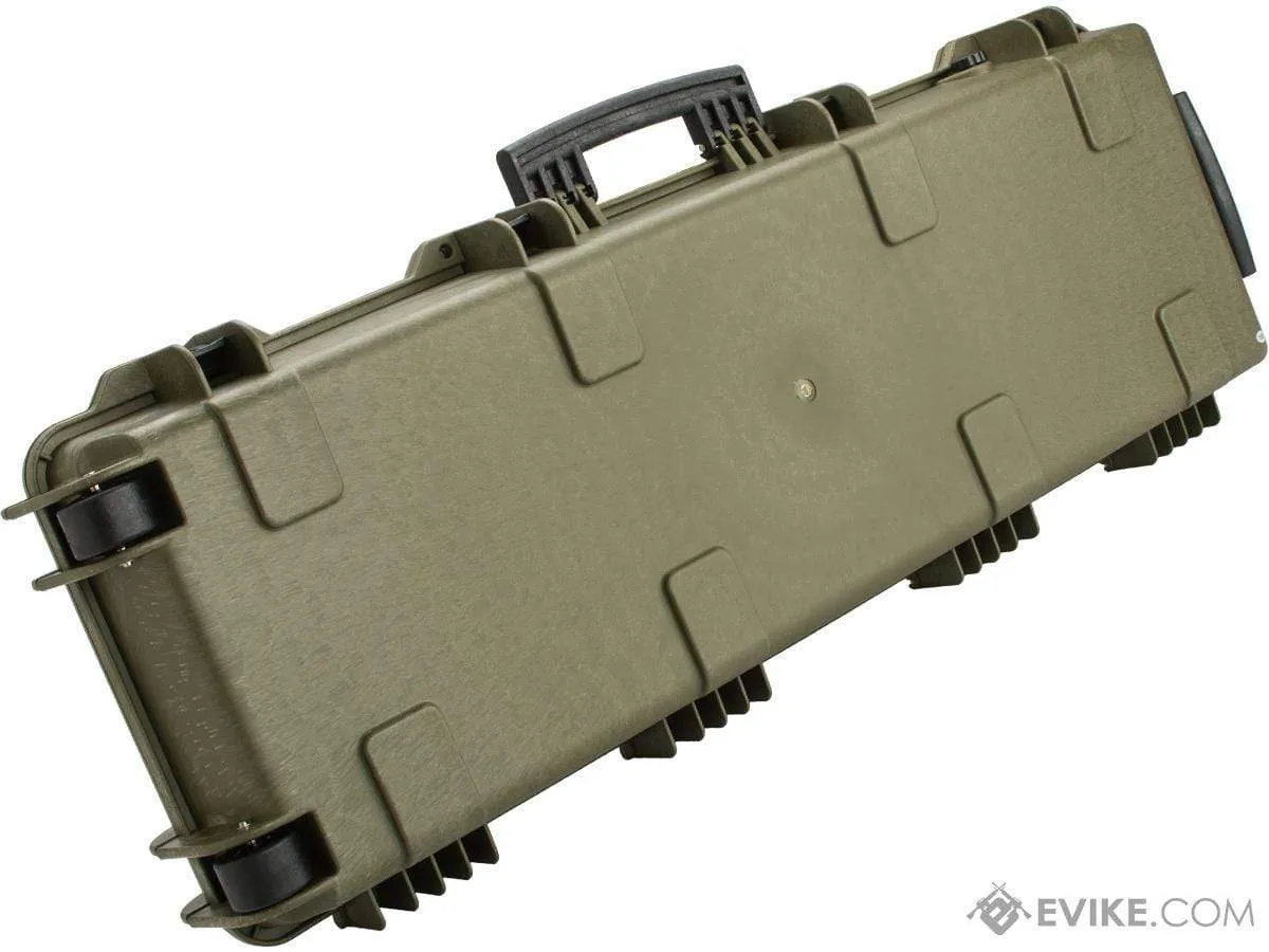 EMG Transporter Lockable 42" Hard Case w/ low-profile wheels & PnP foam (Color: Military Green)
