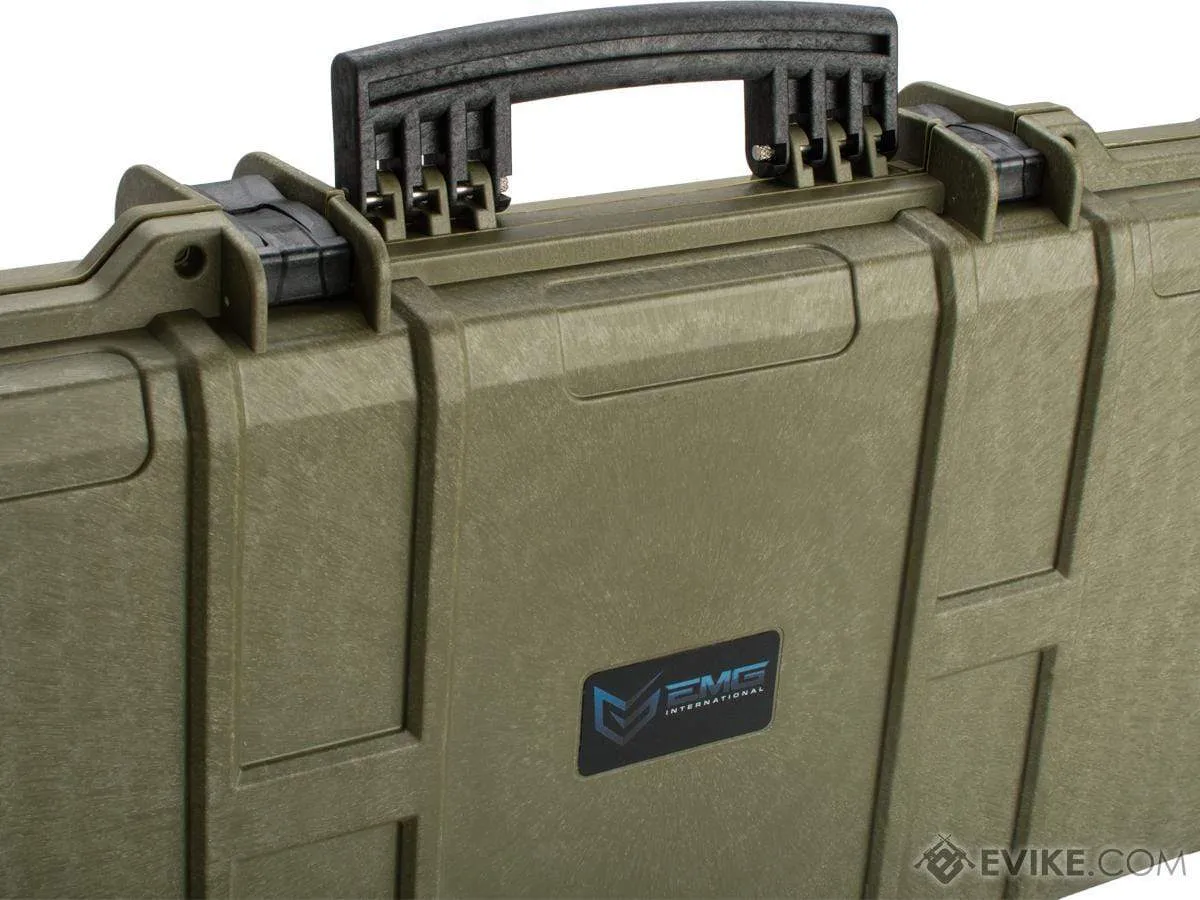 EMG Transporter Lockable 42" Hard Case w/ low-profile wheels & PnP foam (Color: Military Green)