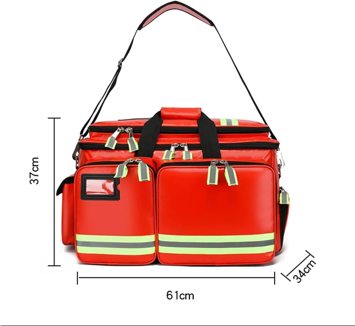 Empty First Aid Kit, Waterproof Compact Emergency Response Trauma Bag for Home, Office, Car, Travel, Outdoor, Camping, Hiking, Boating(Red)
