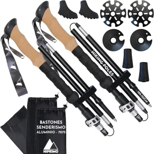 Ergonomic Folding Adjustable Hiking Poles Made of Lightweight 7075 Aluminum with Quick Lock | Mountain Trekking | Trekking Poles