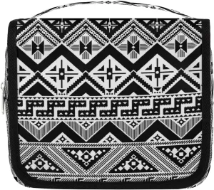 Ethnic Aztec Strip Pattern Hanging Toiletry Bag Waterproof Makeup Cosmetic Bag Travel Bag Organizer for Accessories Shampoo Full Sized Container Travel-Essentials Toiletry Bag