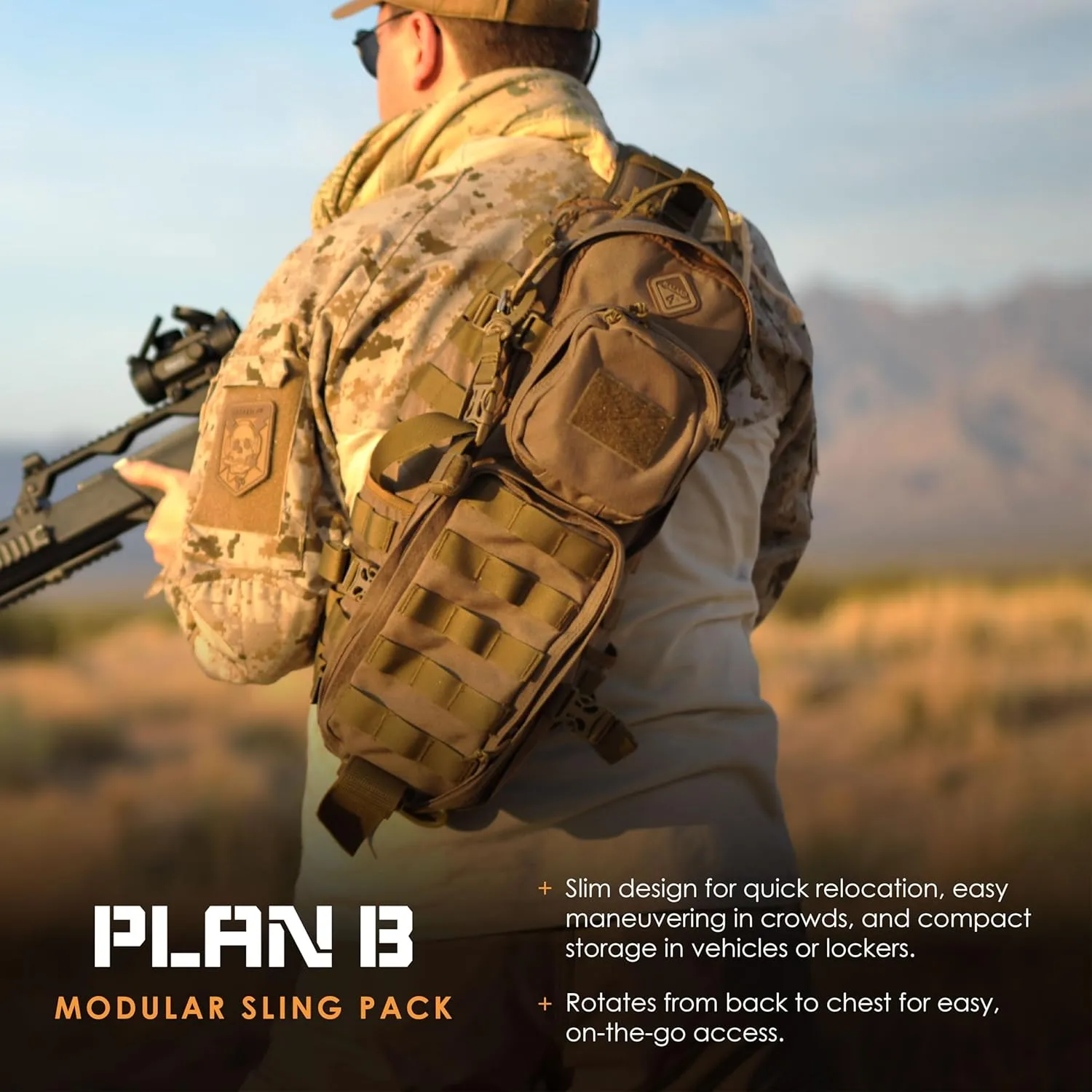 Evac Plan-B(TM) Sling Pack w/ MOLLE by Hazard 4(R) - Black