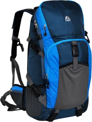 Everest Expedition Hiking Pack, Blue/Light Blue/Gray, One Size