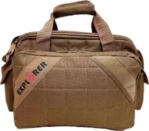 Explorer R1 Deluxe Tactical Padded Shooting Ammo Range Rangemaster Gear Carry Bag Pistol Hand Gun Case Tan, Camo Hunting Sports