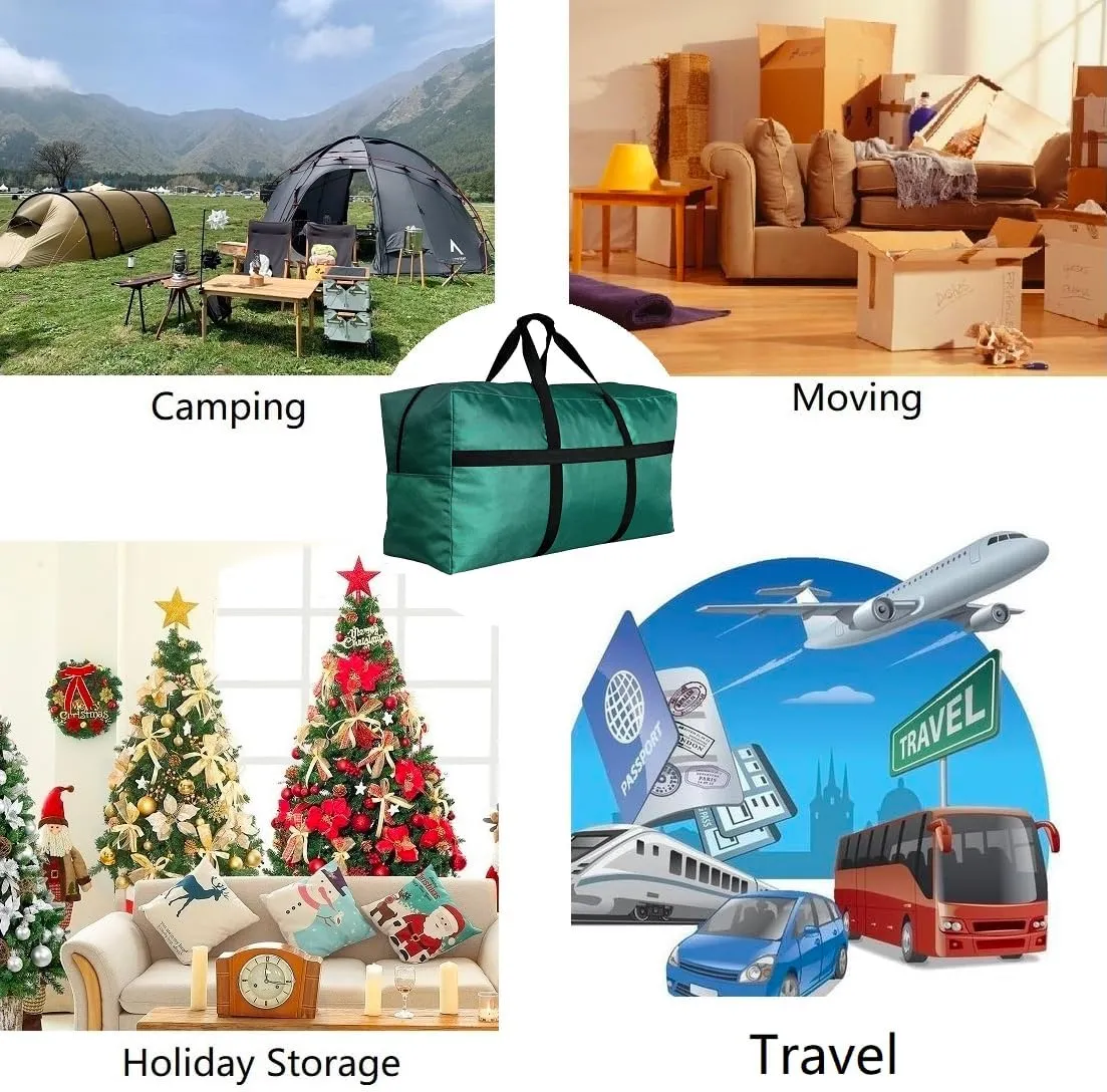 Extra Large Storage Duffle Bag for Travel, Big Foldable XL Duffle Bag for Traveling - Black