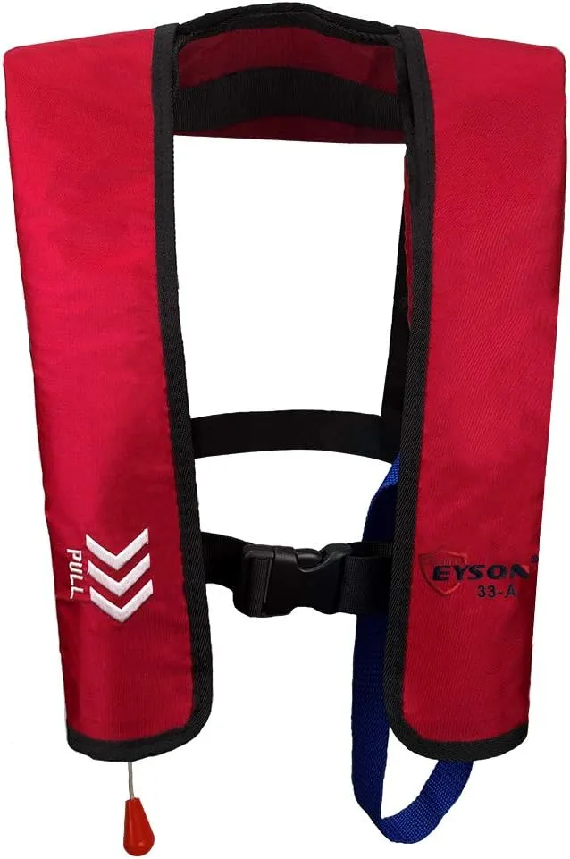 Eyson Inflatable Life Jacket Life Vest Basic Automatic/Manual (Red Auto)