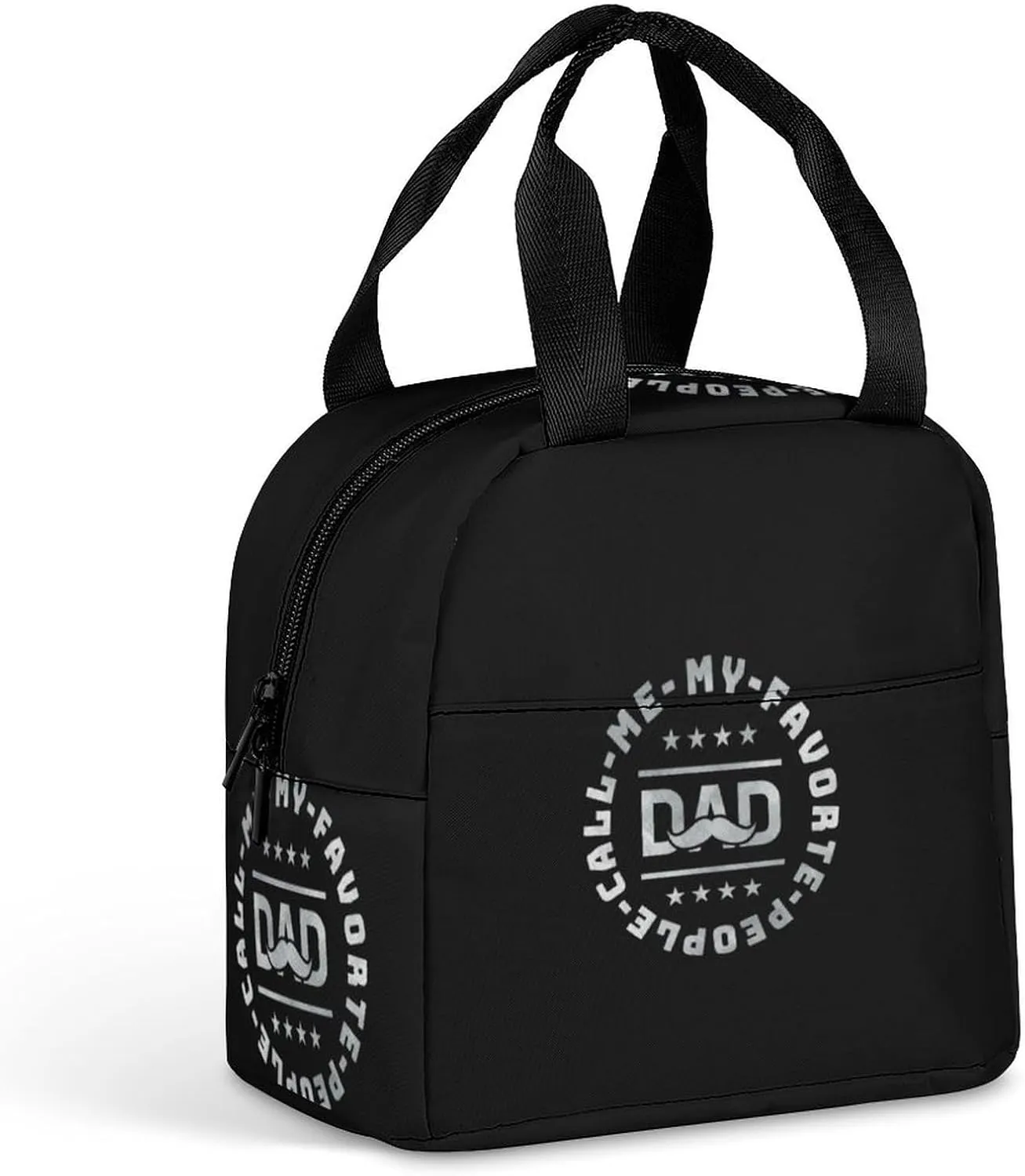 Favorte People Call Me Dad Reusable Lunch Bento Box Insulated Portable Handbags for Office Work Picnic for Men Women