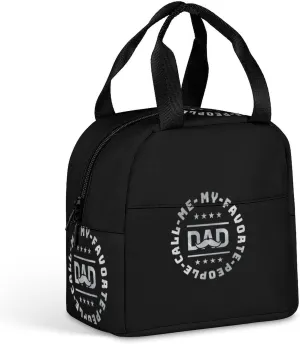 Favorte People Call Me Dad Reusable Lunch Bento Box Insulated Portable Handbags for Office Work Picnic for Men Women