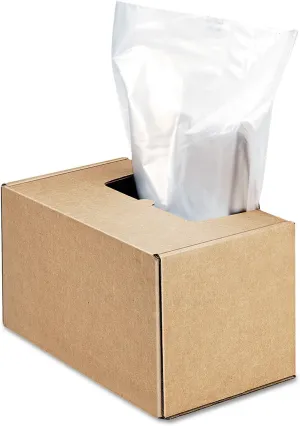 Fellowes Powershred Shredder for 2127/3140/3250/4250 Series 50 Bags & Ties (3604101), 50 Gallon, clear