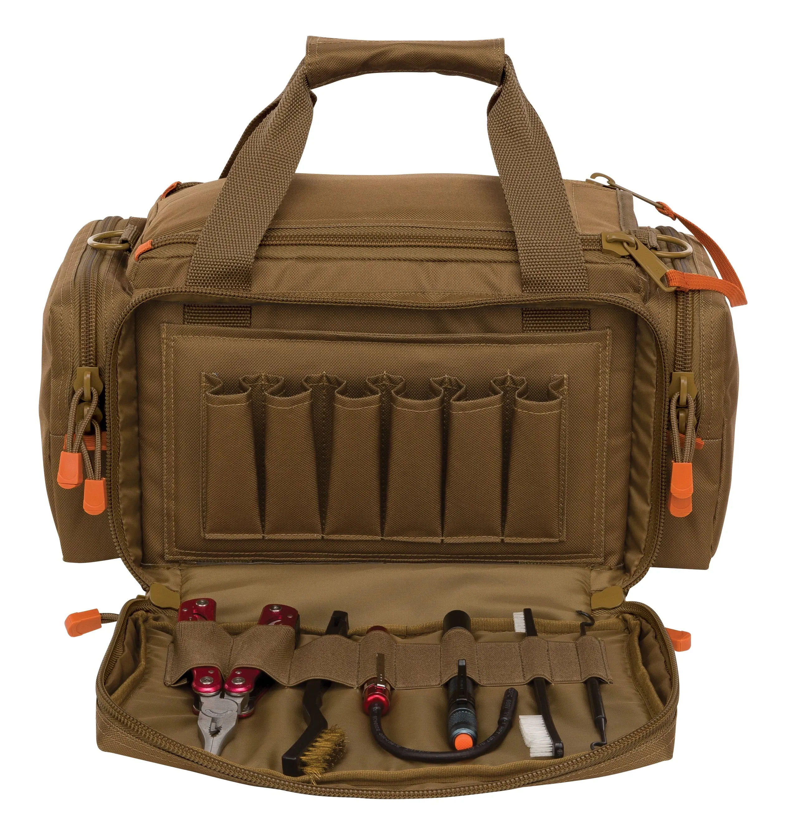Fieldline Pro Deluxe Range Bag, Large, Brown, 1 Ammo Gun Case, 4 Piece, Polyester, 7.5 in x 11.3 in