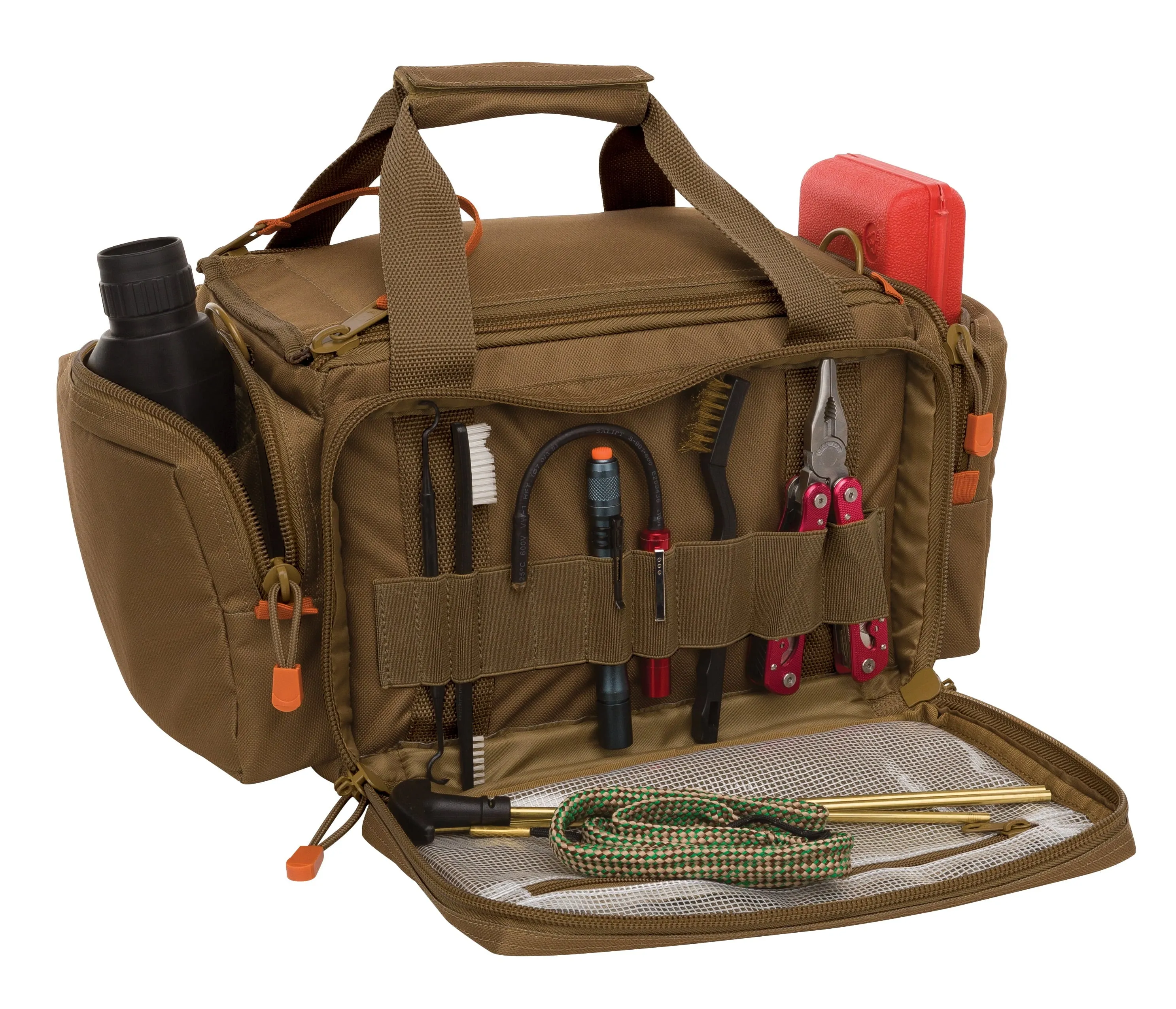 Fieldline Pro Deluxe Range Bag, Large, Brown, 1 Ammo Gun Case, 4 Piece, Polyester, 7.5 in x 11.3 in
