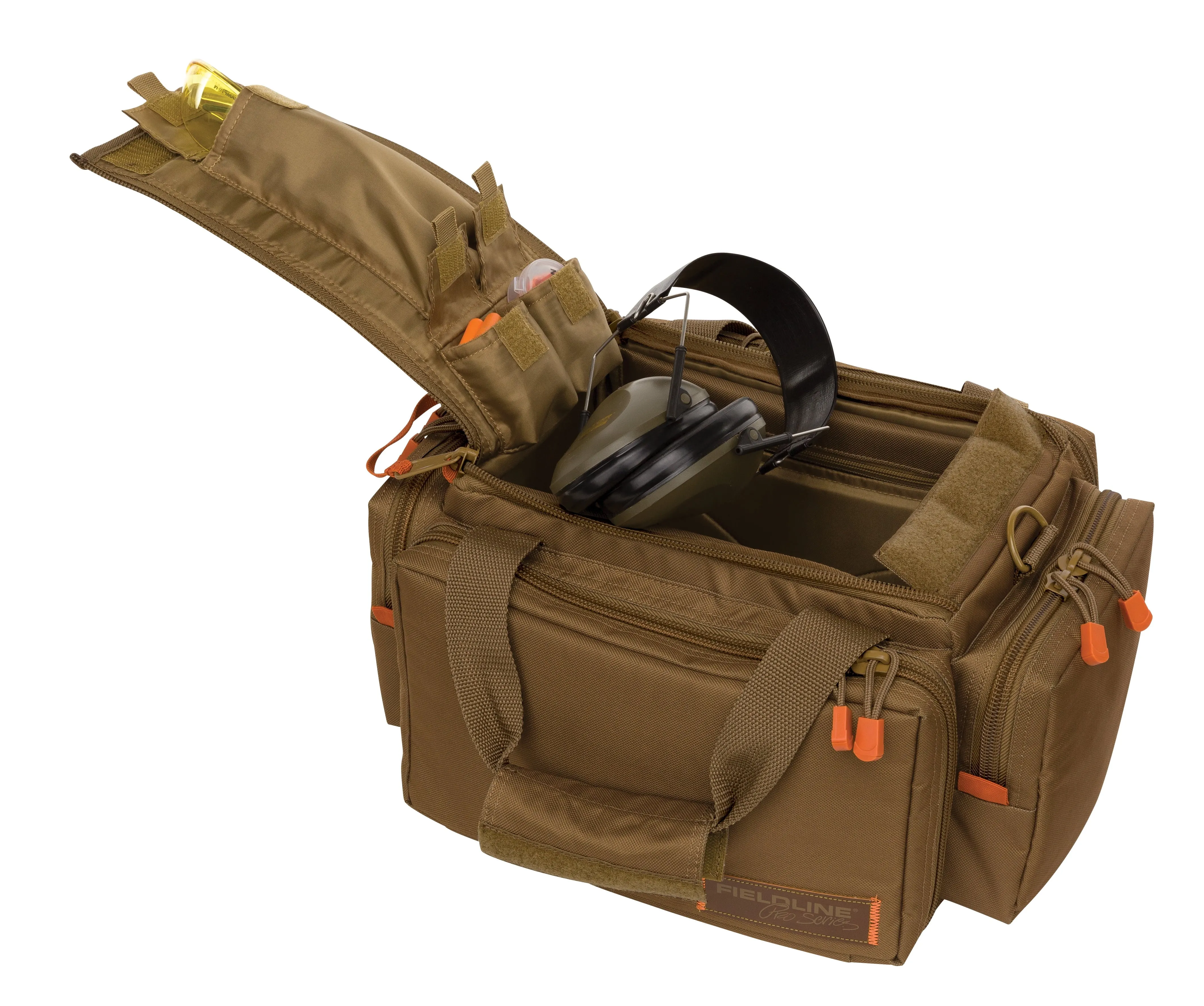 Fieldline Pro Deluxe Range Bag, Large, Brown, 1 Ammo Gun Case, 4 Piece, Polyester, 7.5 in x 11.3 in