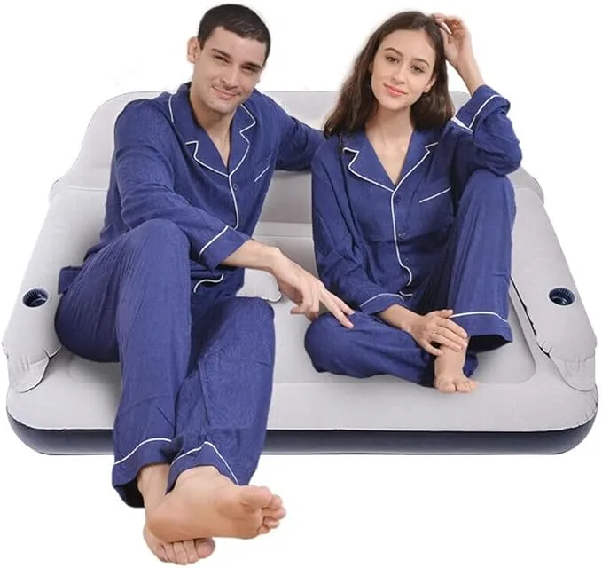 filosofi King Size Inflatable Air Mattress Sofa Bed for Camping with Adjustable Back Sofa
