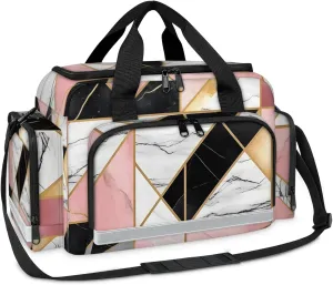 First Aid Bags Empty, Pink Gold Marble Emergency Bag First Aid Kit Multiple Compartment Kit Carrier On Call Trauma Bag For Paramedics Emergency Medical Supplies Kit