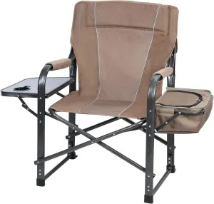 Fishing Chair,Folding Ice Fishing Chair for Adults Outdoor Camping Chair with Cooler Bag and Cup Holder for Ice Fishing, Camp, Lawn, Patio, Garden 1 Set