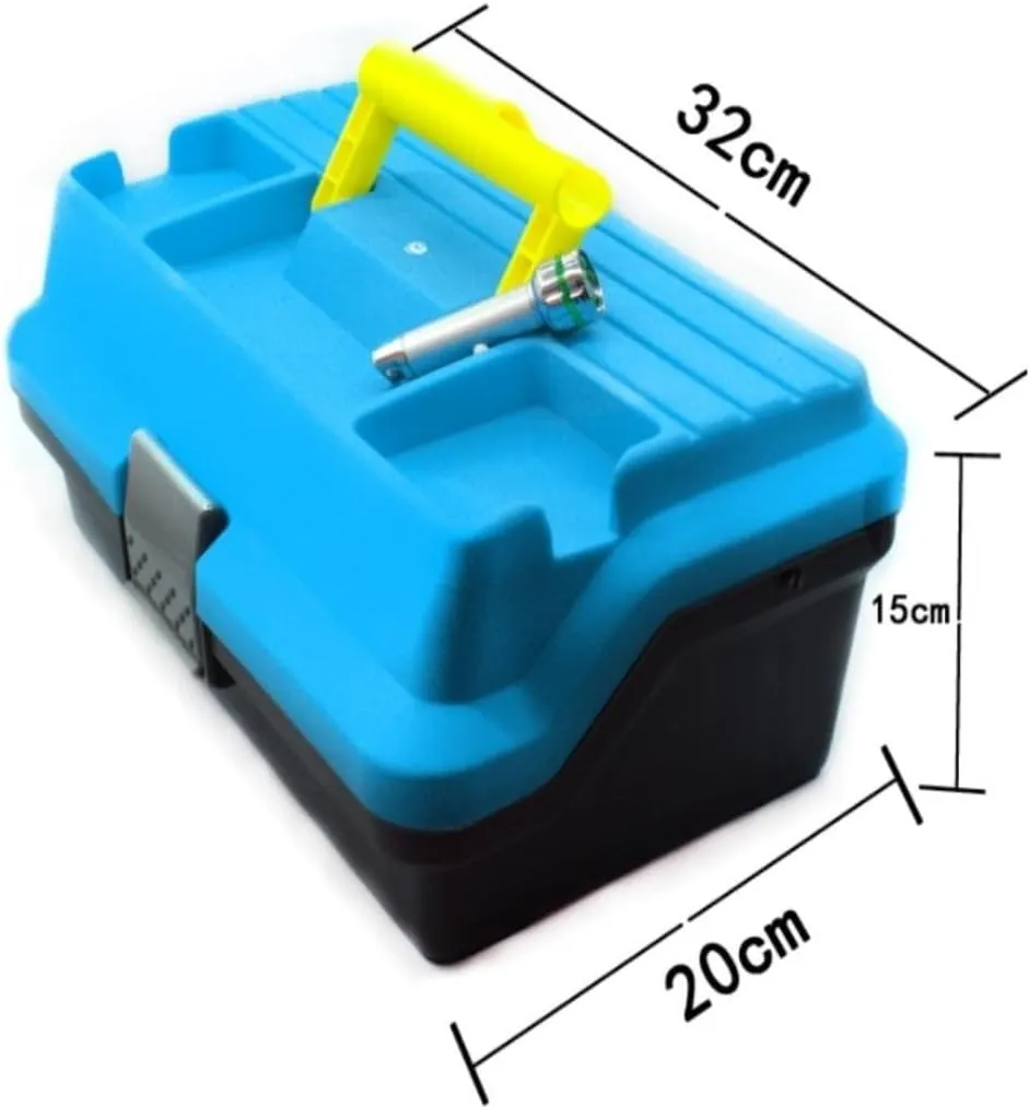 Fishing equipment storage Ku Fishing Lure Tool Box Portable Folding Multi-functional Fishing Tool Box Lure Multi-layer Fishing Box Fishing tool storage(A(32CM*20CM*15CM))