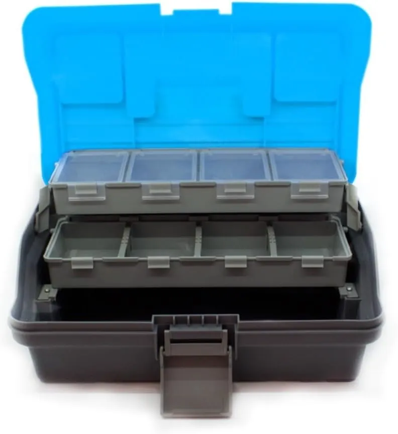 Fishing equipment storage Ku Fishing Lure Tool Box Portable Folding Multi-functional Fishing Tool Box Lure Multi-layer Fishing Box Fishing tool storage(A(32CM*20CM*15CM))