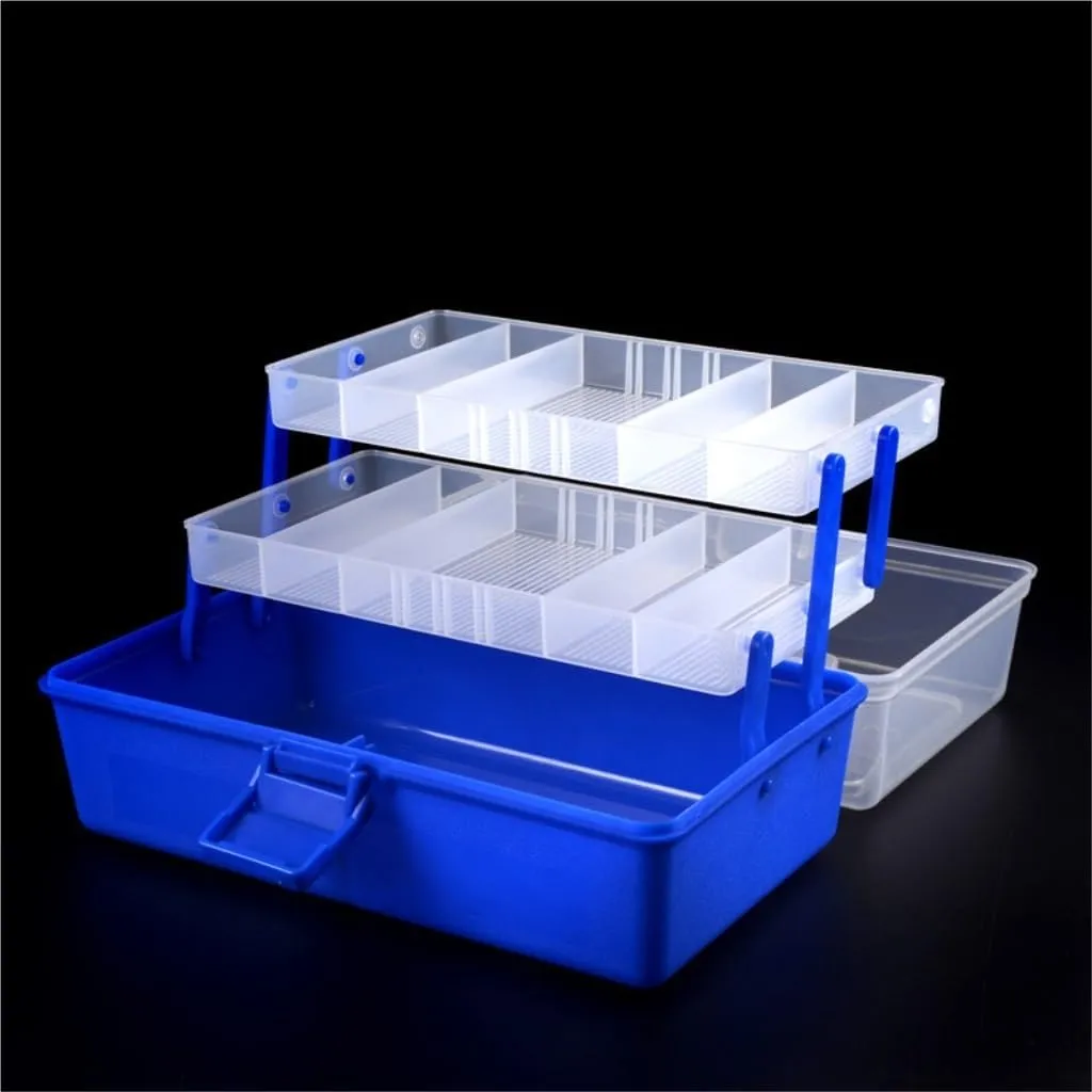 Fishing gear storage Lure Bait Fishing Gear Box Portable Folding Fishing Tool Box Plastic Multi-layer Sea Fishing Fishing Supplies Fishing tool storage