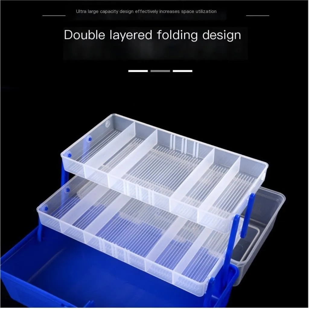 Fishing gear storage Lure Bait Fishing Gear Box Portable Folding Fishing Tool Box Plastic Multi-layer Sea Fishing Fishing Supplies Fishing tool storage