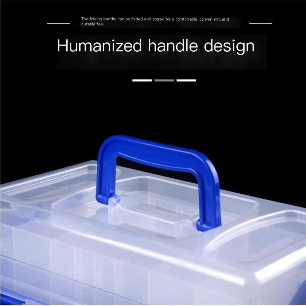 Fishing gear storage Lure Bait Fishing Gear Box Portable Folding Fishing Tool Box Plastic Multi-layer Sea Fishing Fishing Supplies Fishing tool storage