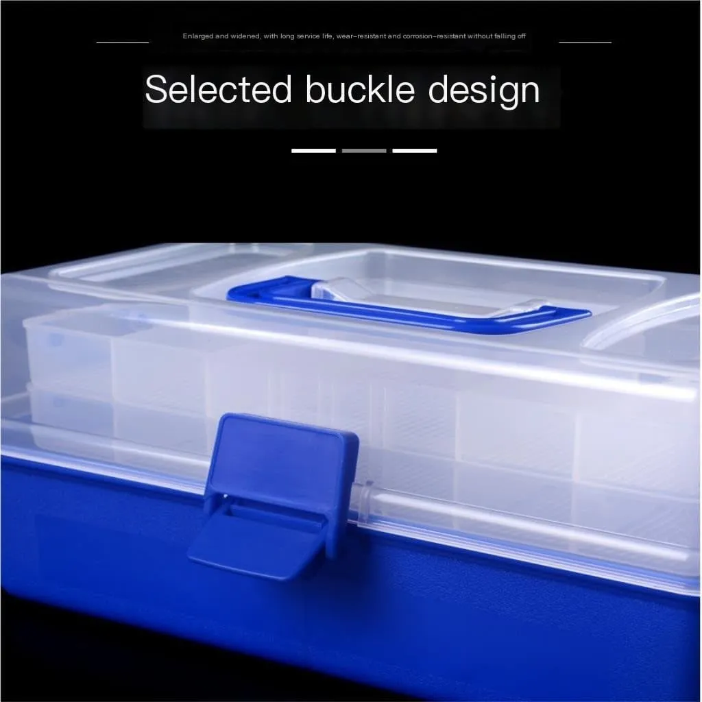 Fishing gear storage Lure Bait Fishing Gear Box Portable Folding Fishing Tool Box Plastic Multi-layer Sea Fishing Fishing Supplies Fishing tool storage