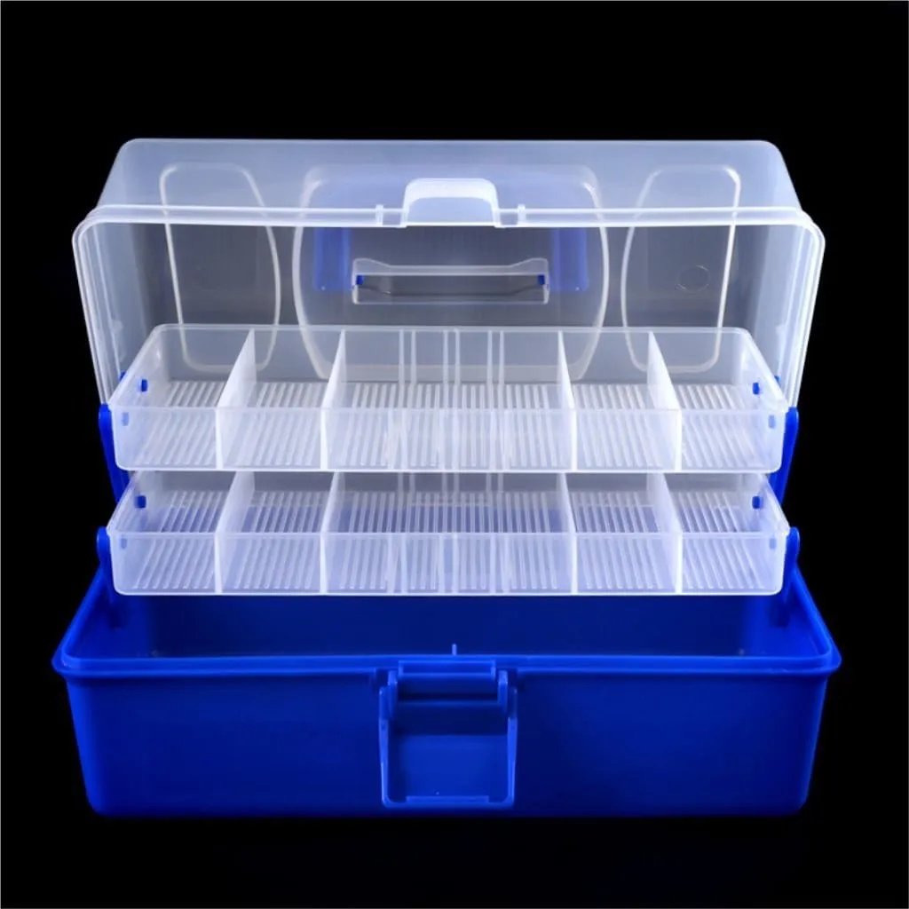 Fishing gear storage Lure Bait Fishing Gear Box Portable Folding Fishing Tool Box Plastic Multi-layer Sea Fishing Fishing Supplies Fishing tool storage