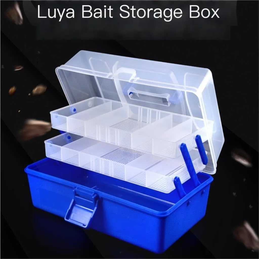 Fishing gear storage Lure Bait Fishing Gear Box Portable Folding Fishing Tool Box Plastic Multi-layer Sea Fishing Fishing Supplies Fishing tool storage