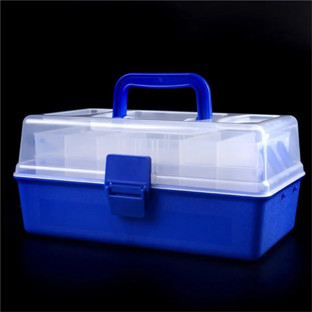 Fishing gear storage Lure Bait Fishing Gear Box Portable Folding Fishing Tool Box Plastic Multi-layer Sea Fishing Fishing Supplies Fishing tool storage