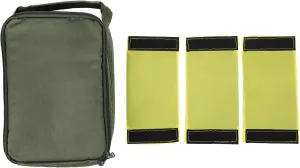 Fishing Reel Bag, Tackle Organizer Case Water Resistant Shoulder Bag Polyester Double Zippers Lightweight Gear Storage Portable 4 Layer Large Opening Handheld Accordion Style Soft Carry Cases Olive
