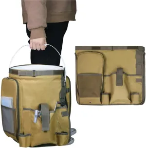 Fishing Tackle Bag,Outdoor Camping Bucket Organizer Large Capacity Fishing Tackle Bag Storage Bag Gardening Bag for Fishing Camping Hiking