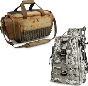 Fishing Tackle Box Bag - Fishing Bags for Saltwater or Freshwater (#Khaki) Fishing Tackle Bags - Padded Shoulder Strap - Tackle Bag for 3600 3700 Tackle Box