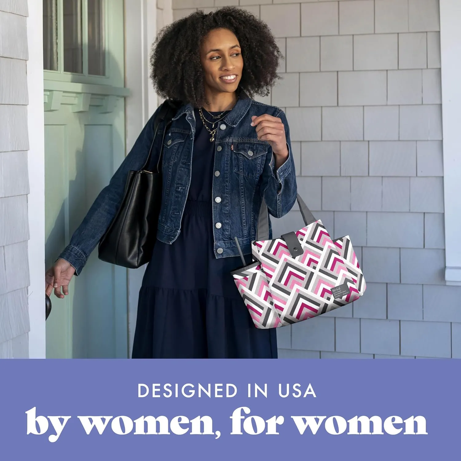 Fit & Fresh Lunch Bag For Women, Insulated Womens Lunch Bag For Work, Leakproof & Stain-Resistant Large Lunch Box For Women With Containers and Matching Tumbler, Snap Closure Westport Bag Magenta
