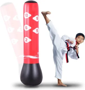 Fitness Inflatable Punching Bag Freestanding Power Boxing Bag for Kids and Adults Stress Boxing Target Bag 59 Inches