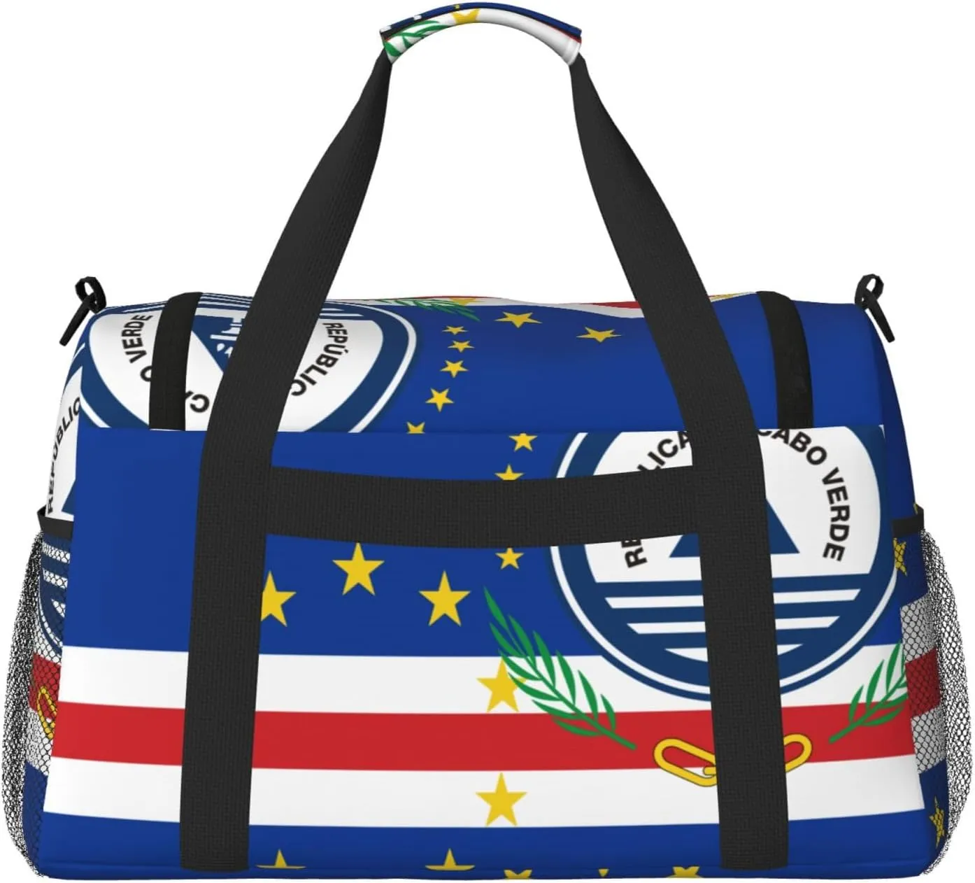 Flag Of Cape Verde Travel Duffel Bag Large Foldable Waterproof Overnight Bag For Beach Swim Bags Pool Sports Gym