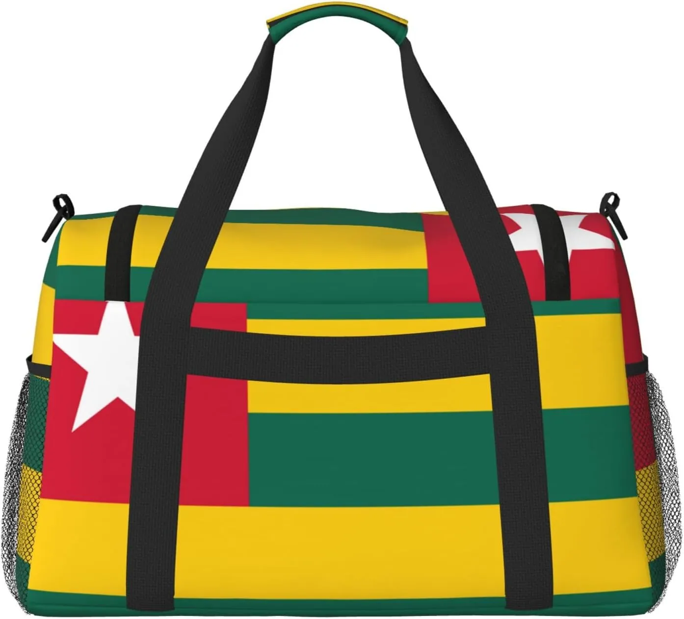 Flag Of Togo Travel Duffel Bag Large Foldable Waterproof Overnight Bag For Beach Swim Bags Pool Sports Gym