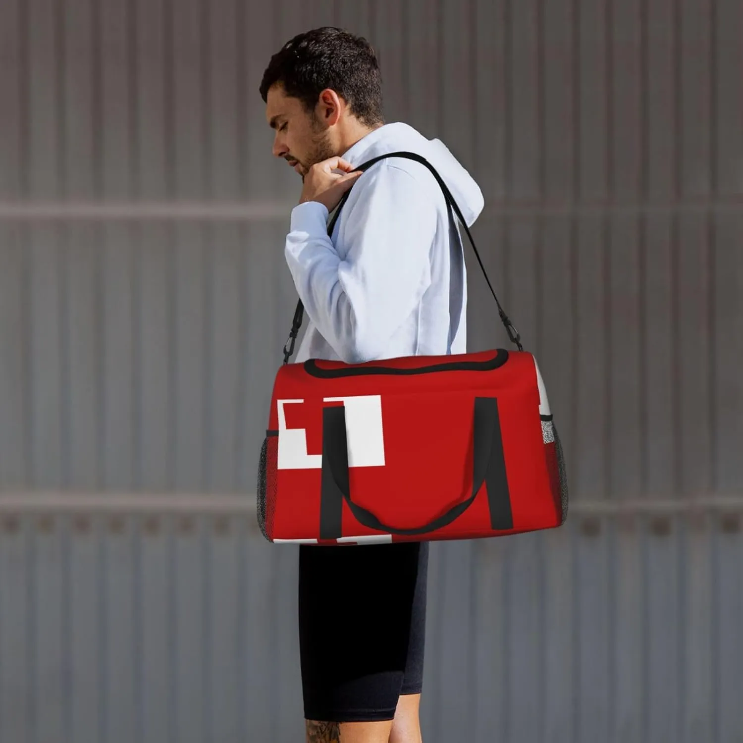 Flag Of Tonga Travel Duffel Bag Large Foldable Waterproof Overnight Bag For Beach Swim Bags Pool Sports Gym