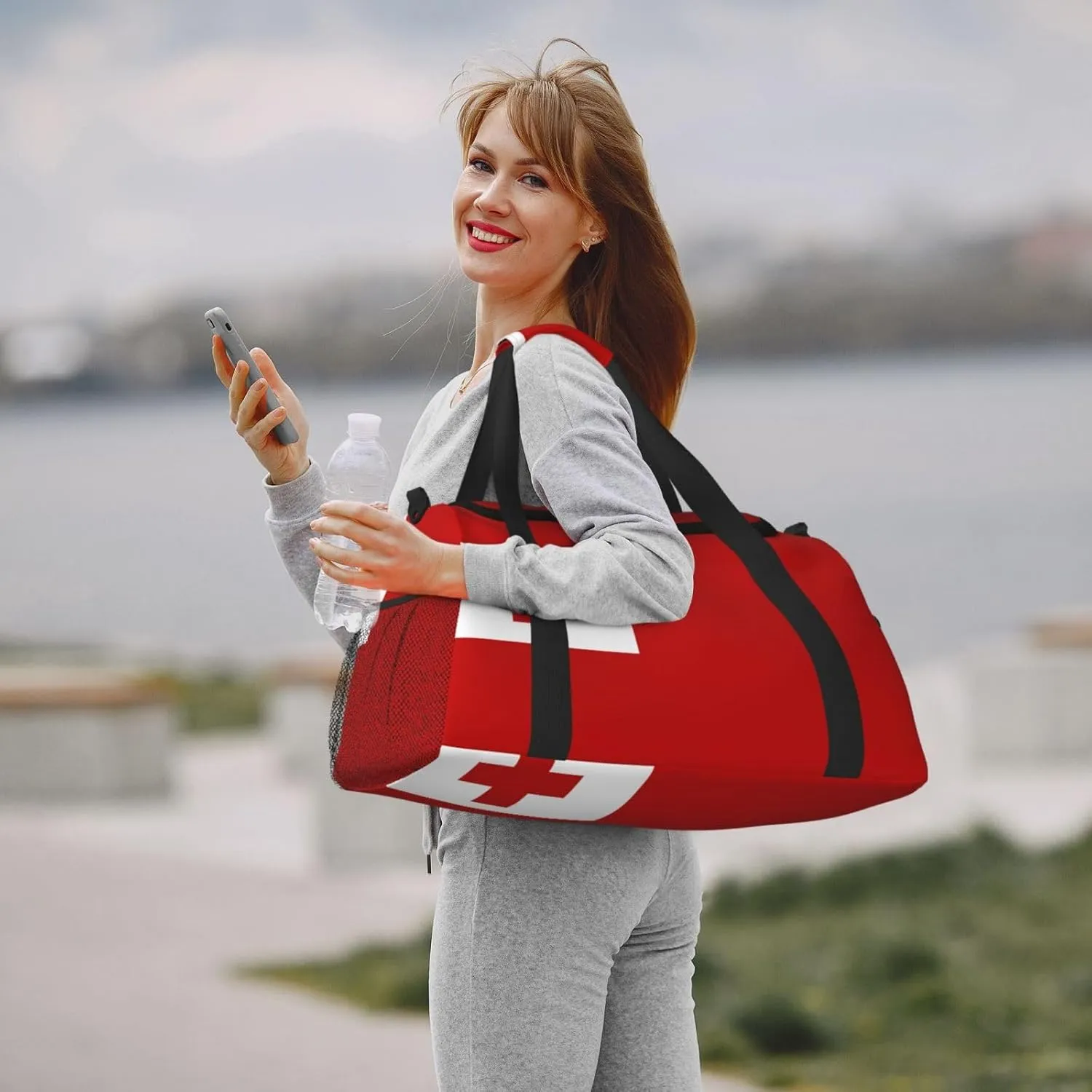 Flag Of Tonga Travel Duffel Bag Large Foldable Waterproof Overnight Bag For Beach Swim Bags Pool Sports Gym