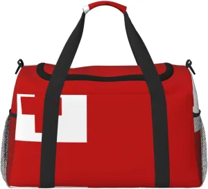 Flag Of Tonga Travel Duffel Bag Large Foldable Waterproof Overnight Bag For Beach Swim Bags Pool Sports Gym