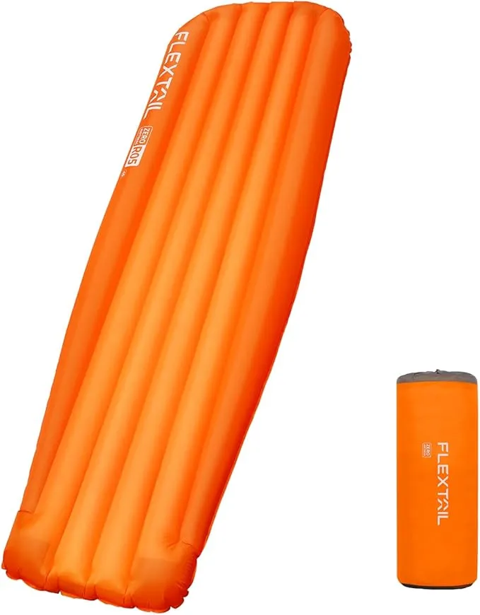 FLEXTAILGEAR Inflatable Sleeping Pad with 6R Value – Ultralight 2.8 Inch Camping Mattress, 4 Seasons Compact Backpacking Gear Essentials for Camping, Traveling, Hiking and Tent