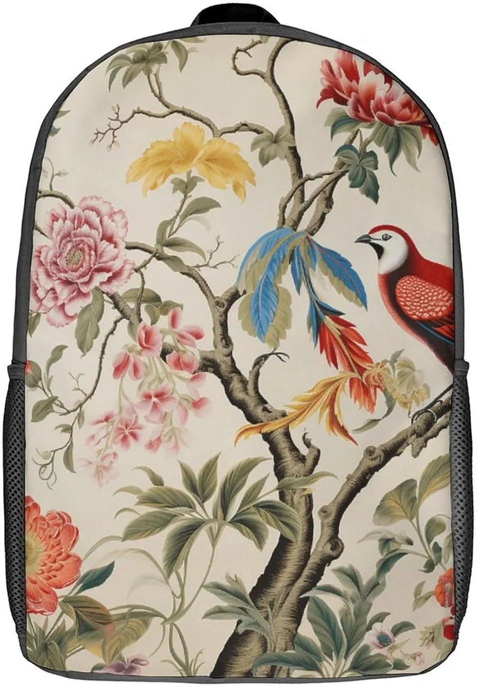 Flowers And Birds Lightweight Backpack Casual Carry On Laptop Backpack,Hiking Bag for Camping Sports Work