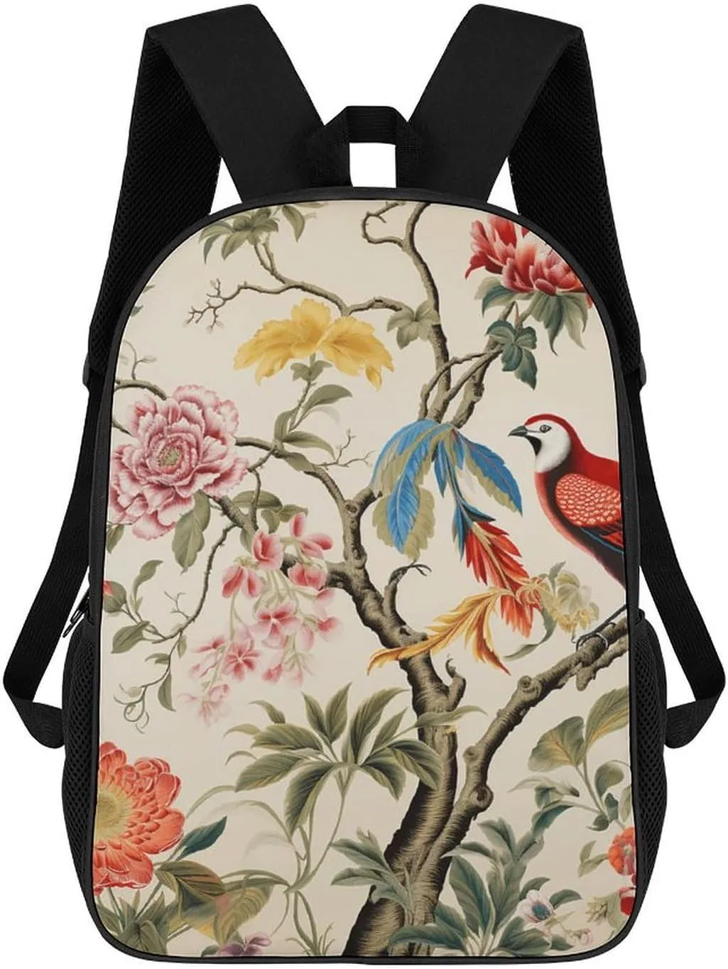 Flowers And Birds Lightweight Backpack Casual Carry On Laptop Backpack,Hiking Bag for Camping Sports Work