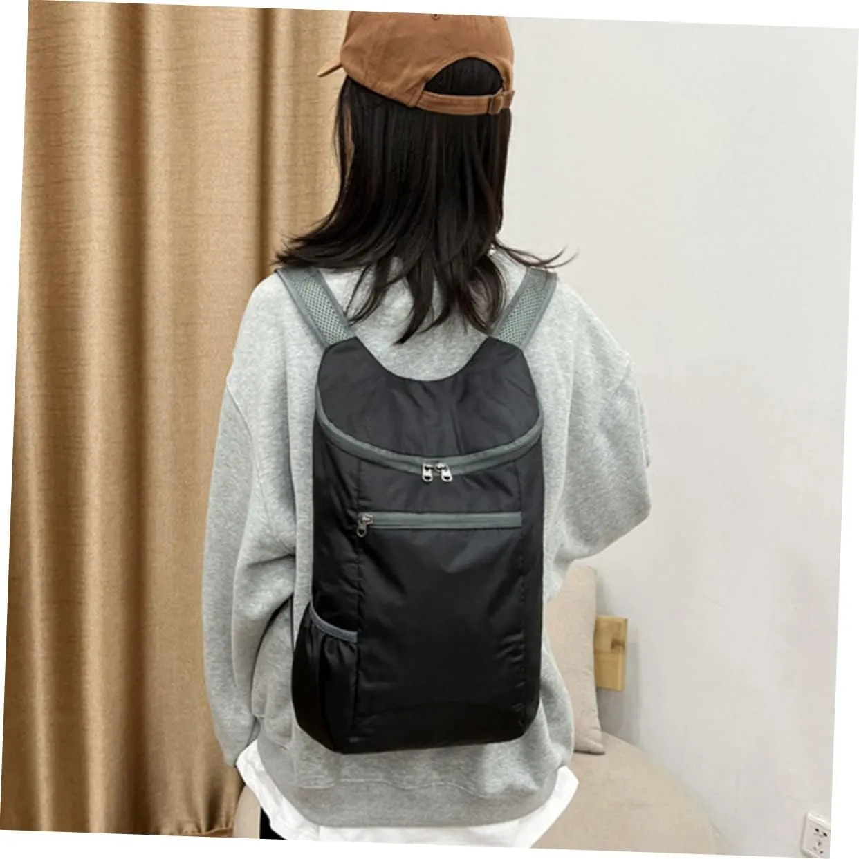 Foldable Backpack Waterproof Backpack for Travel Large Capacity Folding Travel Bag Backpack for Men Overnight Bag for Men Travel Foldable Travel Bag Backpacks Polyester Man Fashion