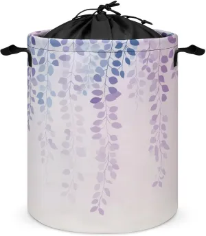 Foldable Laundry Basket, Waterproof Laundry Basket, Collapsible Laundry Bag with Easy Carry Handle, Petal Cascade-238