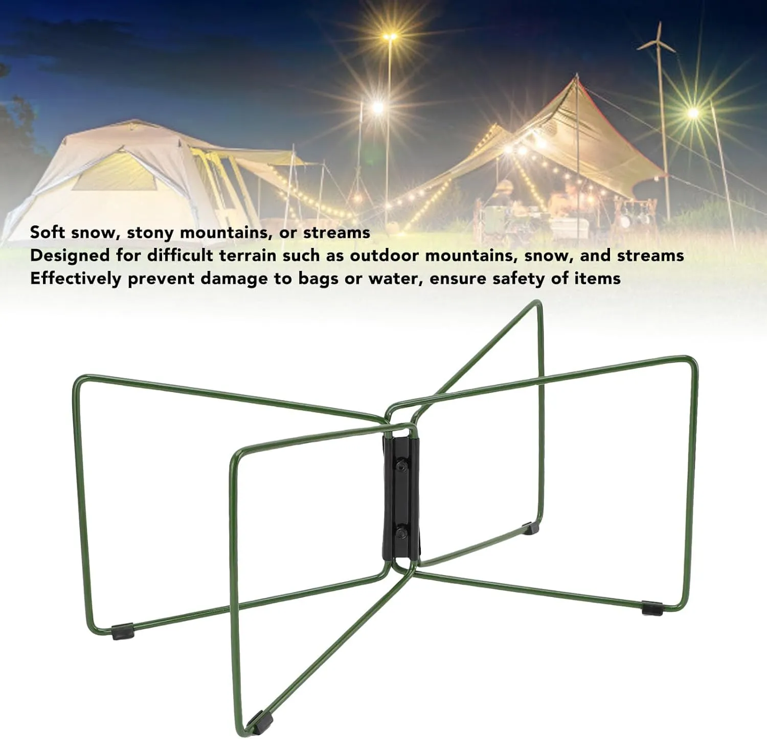 Folding Cooler Stand with Carry Bag, Cooler Holder Portable Box Stand Anti Slip for Camping Hiking BBQ Cooking Fishing Picnic Outdoor, Universal Light Weight Ice Box Holder