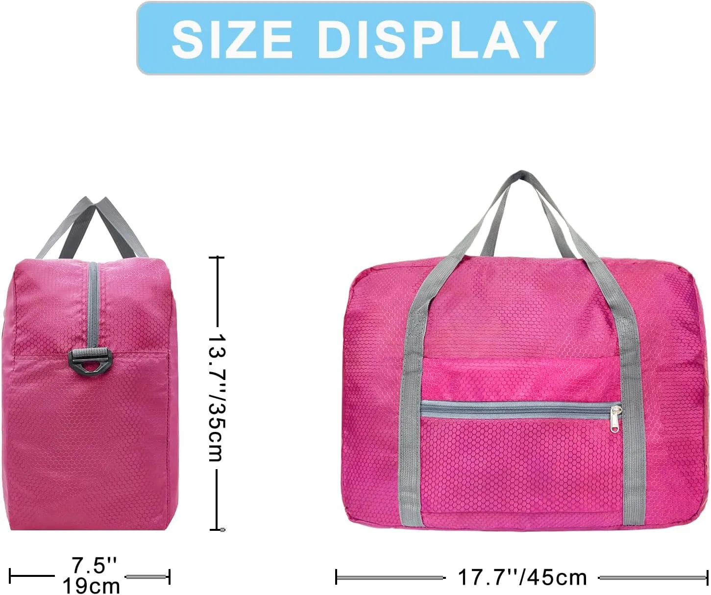 For Spirit Airlines Personal Item Bag 18x14x8 Foldable Carry on Bags for Airplanes Travel Duffel Bags for Women and Men