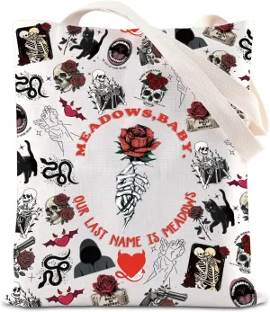 FOTAP Our Last Name Is Meadows Inspire Shoulder Bag Dark Romance Inspire Tote Bag Smut Reader Gift Spicy Book Handbag