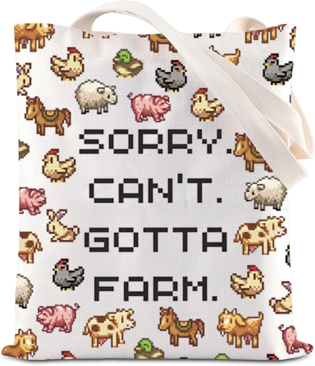 FOTAP Valley Game Inspire Tote Bag Farm Sim Gift Pixel Animal Lover Gift Farming Country Adventure Gaming Gift