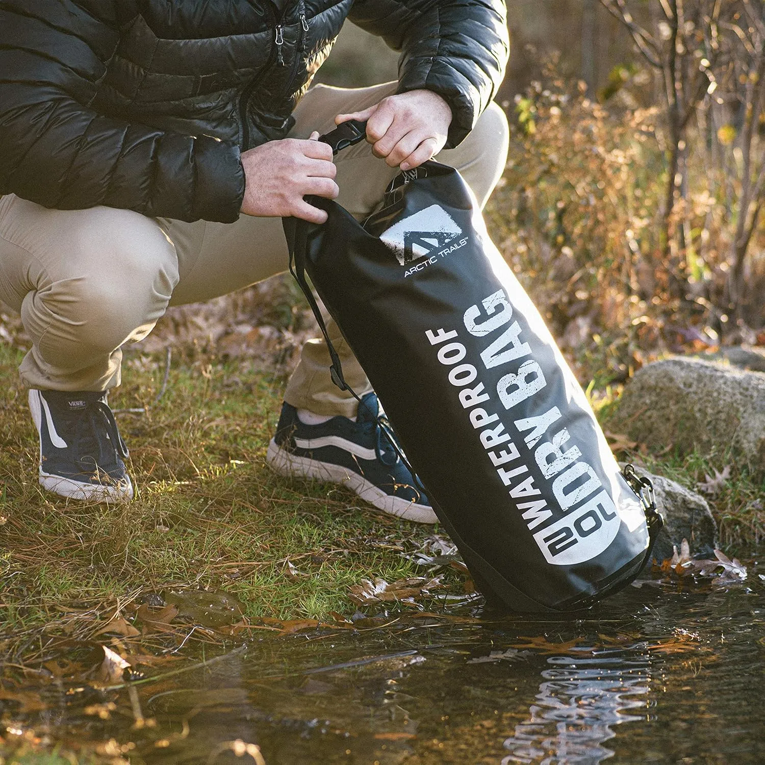 Franklin Sports Arctic Trails Waterproof Dry Bag - Kayak - Camping - Hiking - Boating - Beach - Fishing - Floating - Sea - Ocean 2L/5L/10L/20L/30L - Heavy Duty - Light Weight