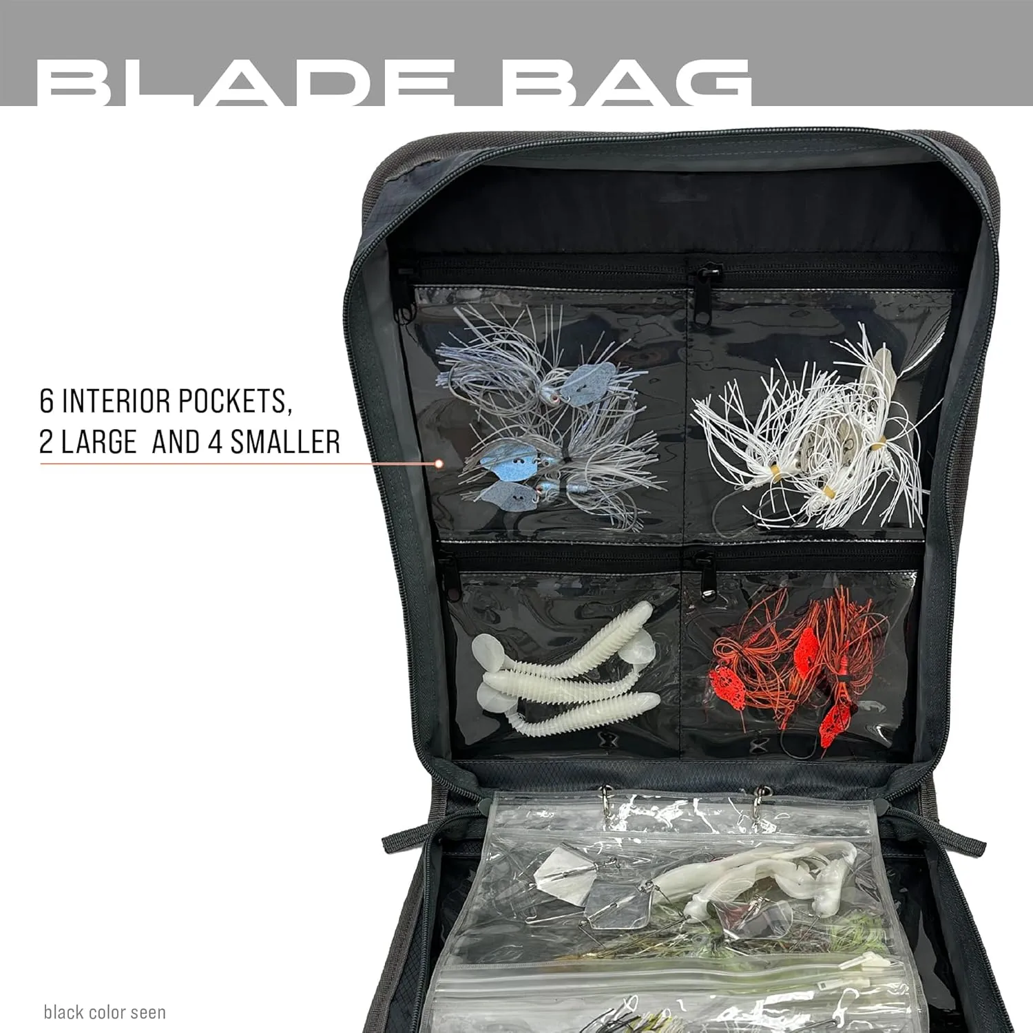 FROGG TOGGS Blade Bait Bag, Fishing Tackle Bag, Tackle Organizer, Lure Tackle Box, Bait Binder