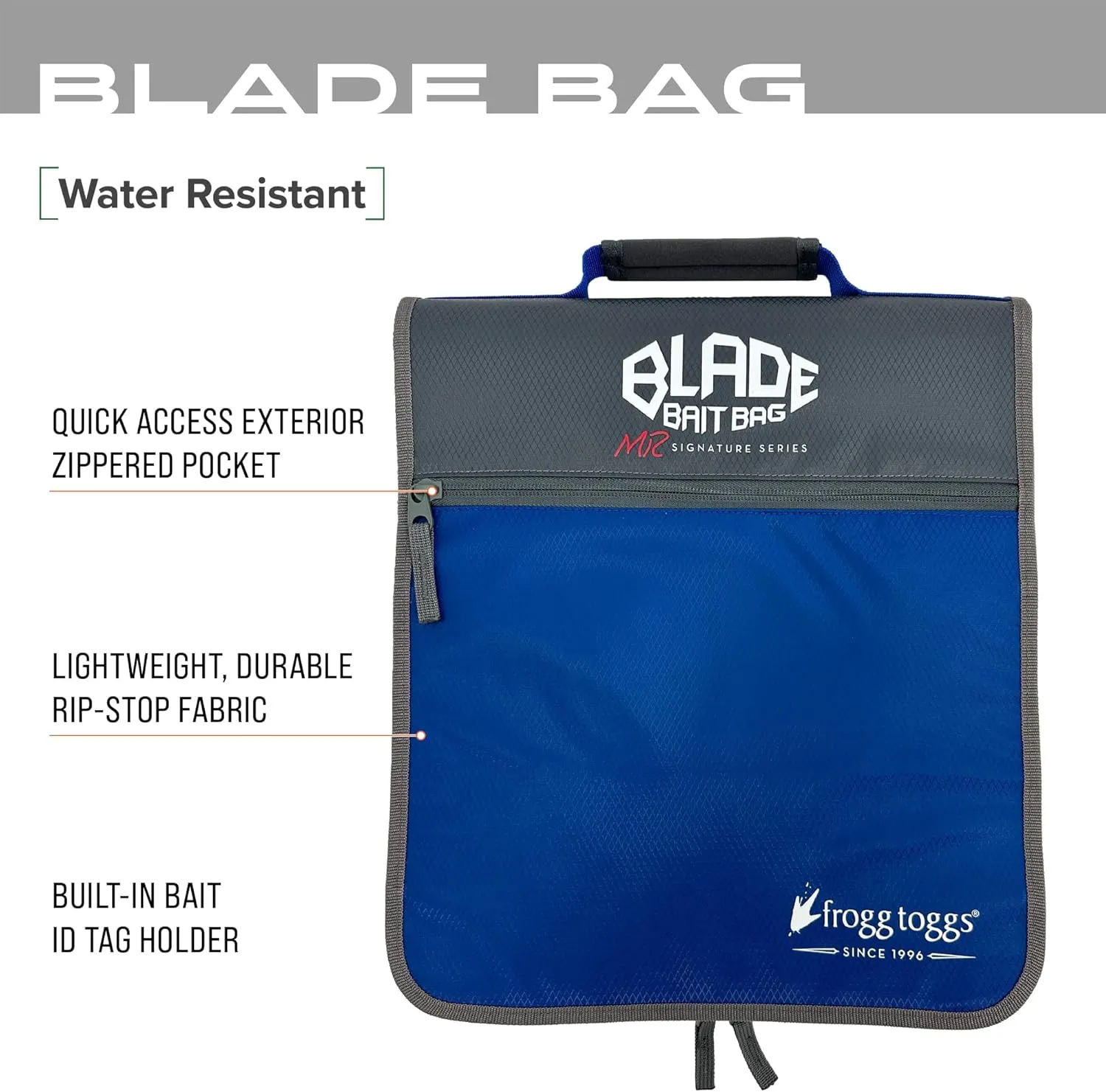 FROGG TOGGS Blade Bait Bag, Fishing Tackle Bag, Tackle Organizer, Lure Tackle Box, Bait Binder